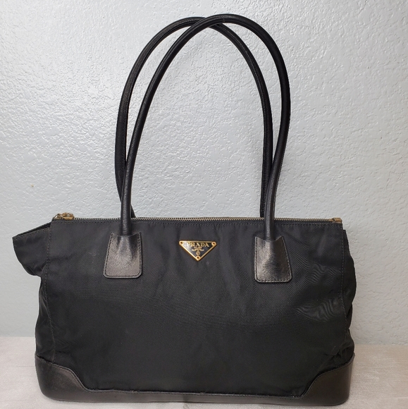 Prada Bags Authentic Prada Nylon Leather Handbag Poshmark